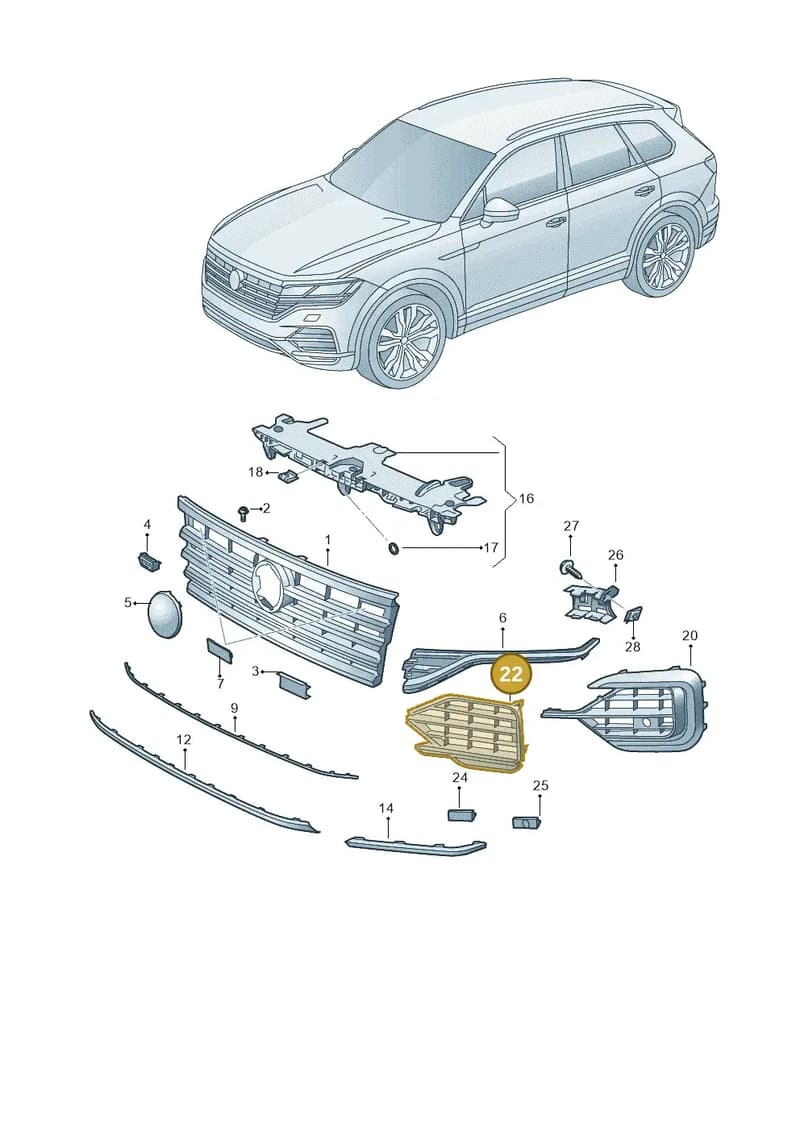 760853662CRYP — Volkswagen Touareg (2017-2025) diagram 439853000, position 22