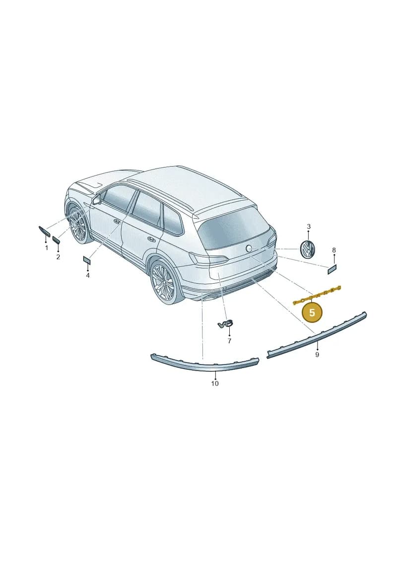 760853687B2ZZ — Volkswagen Touareg (2017-2025) diagram 439853050, position 5