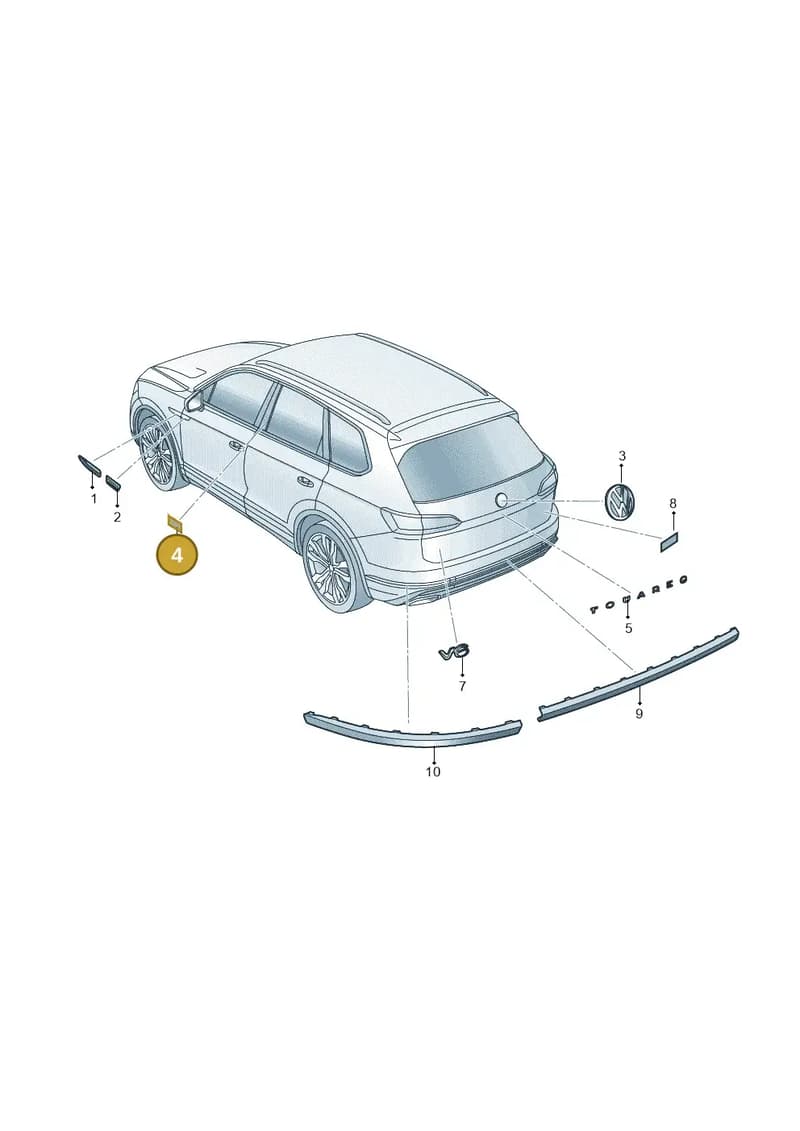 760853688RDPJ — Volkswagen Touareg (2017-2025) diagram 439853050, position 4