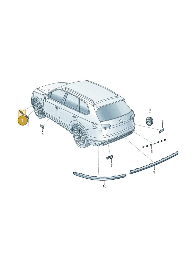 760853689SDPJ — Volkswagen Touareg (2017-2025) diagram 439853050, position 1