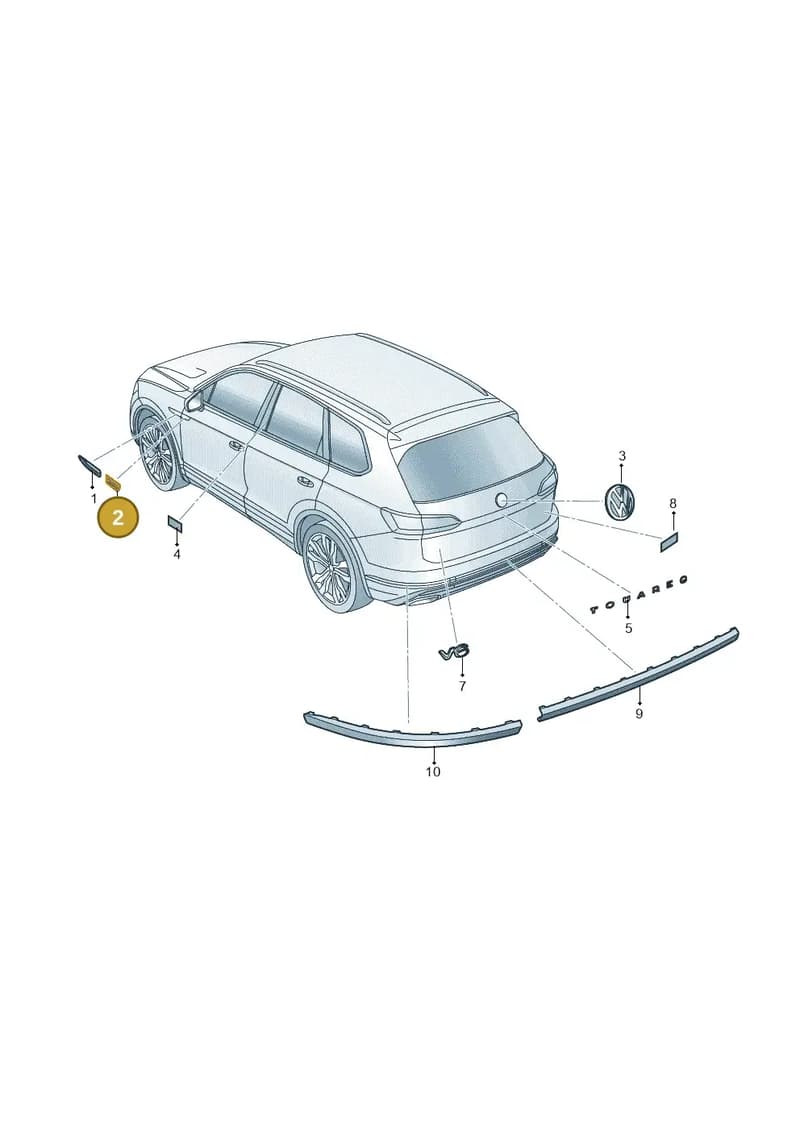 760853689TDPJ — Volkswagen Touareg (2017-2025) diagram 439853050, position 2
