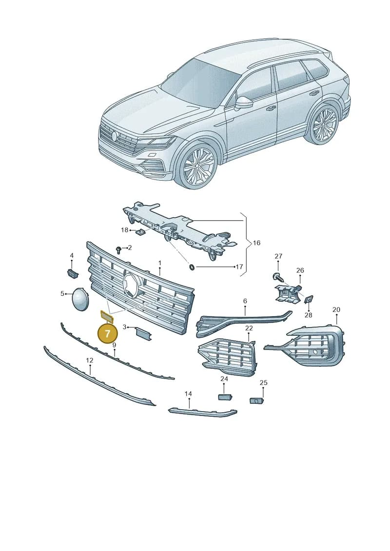 760853794A9B9 — Volkswagen Touareg (2017-2025) diagram 439853000, position 7