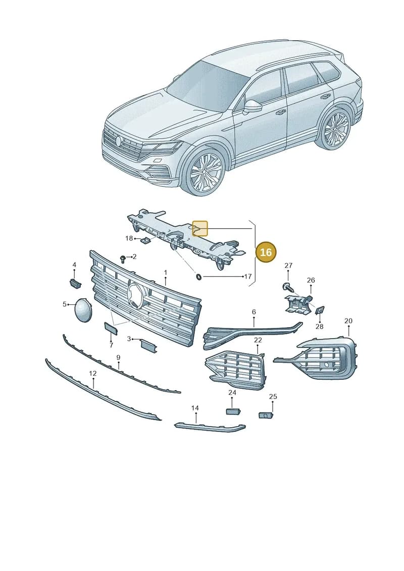 760853819E9B9 — Volkswagen Touareg (2017-2025) diagram 439853000, position 16