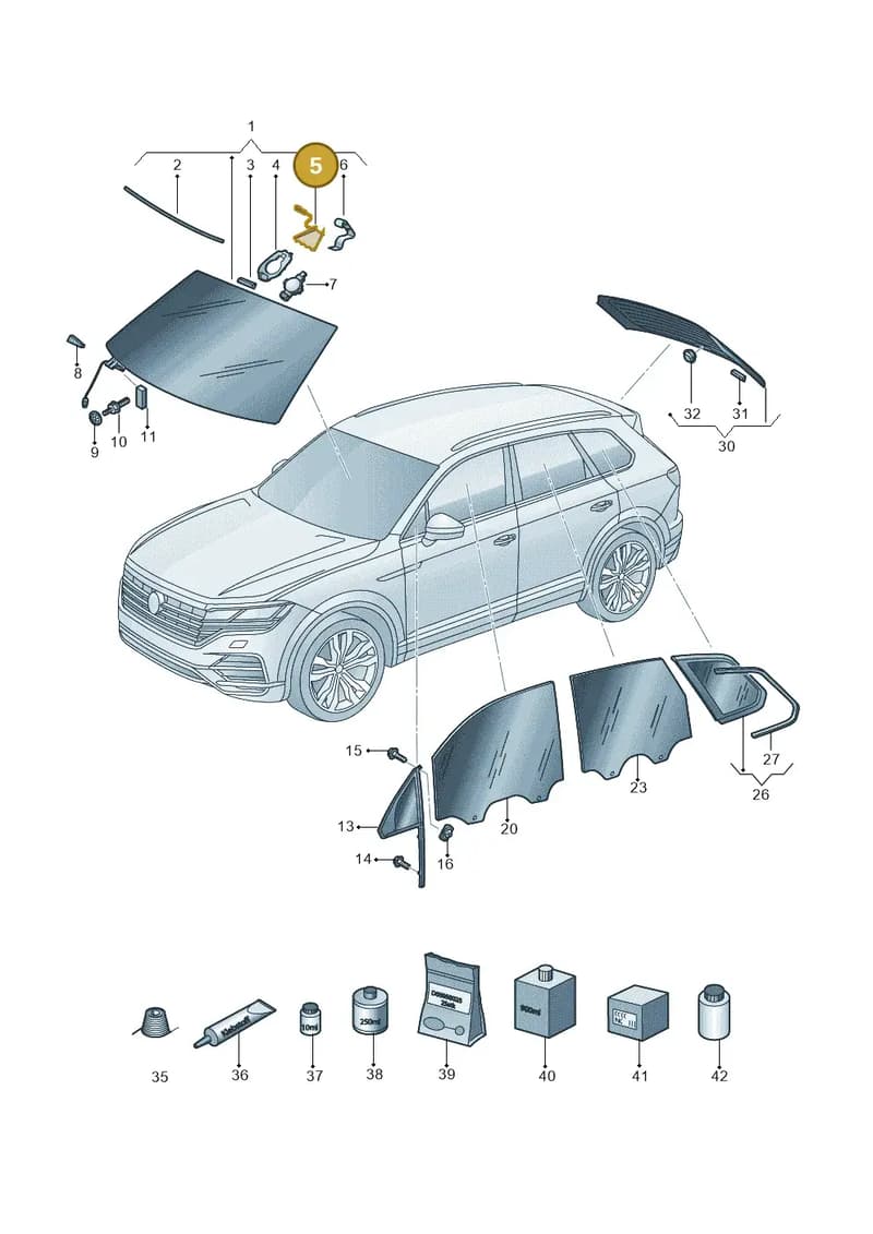 760858196A — Volkswagen Touareg (2017-2025) diagram 439845000, position 5