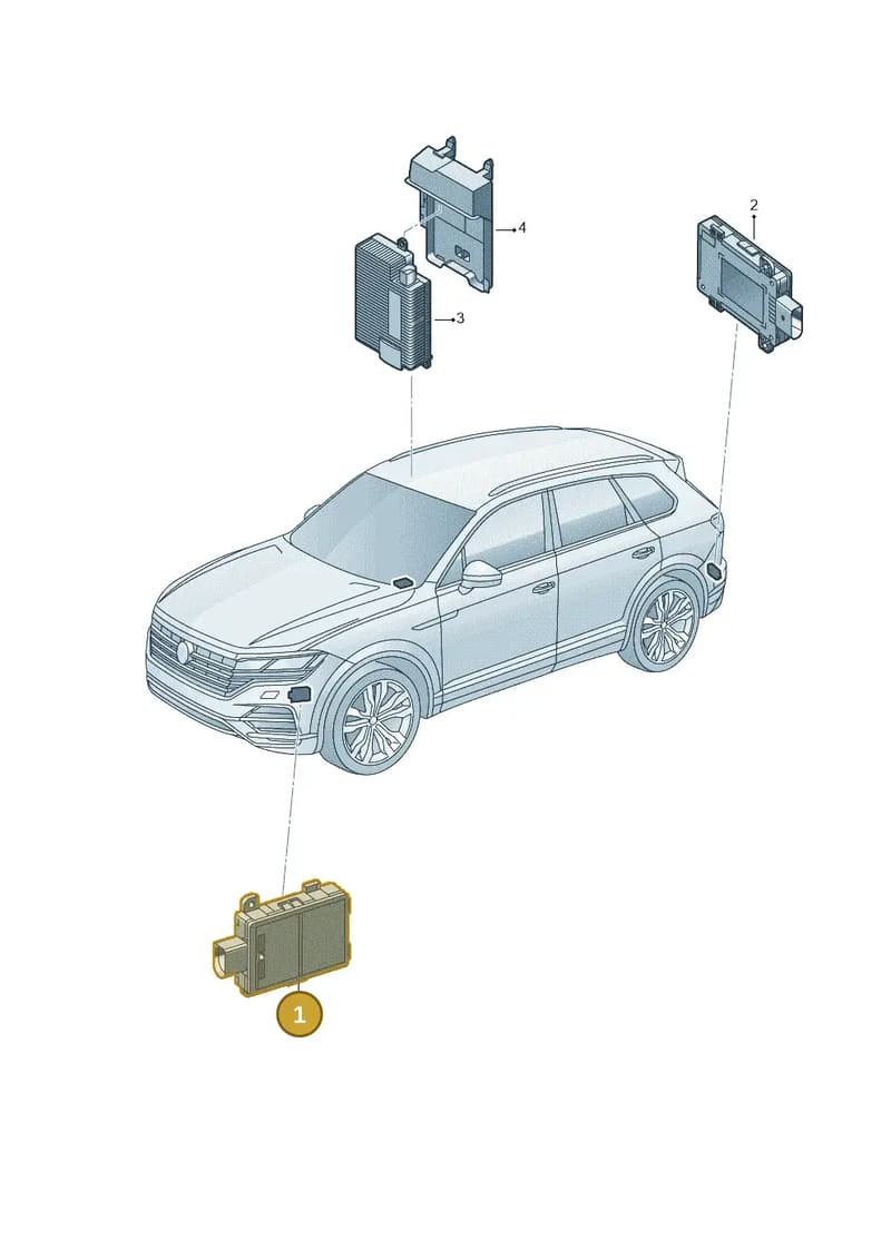 760907561G — Volkswagen Touareg (2017-2025) diagram 439907000, position 1