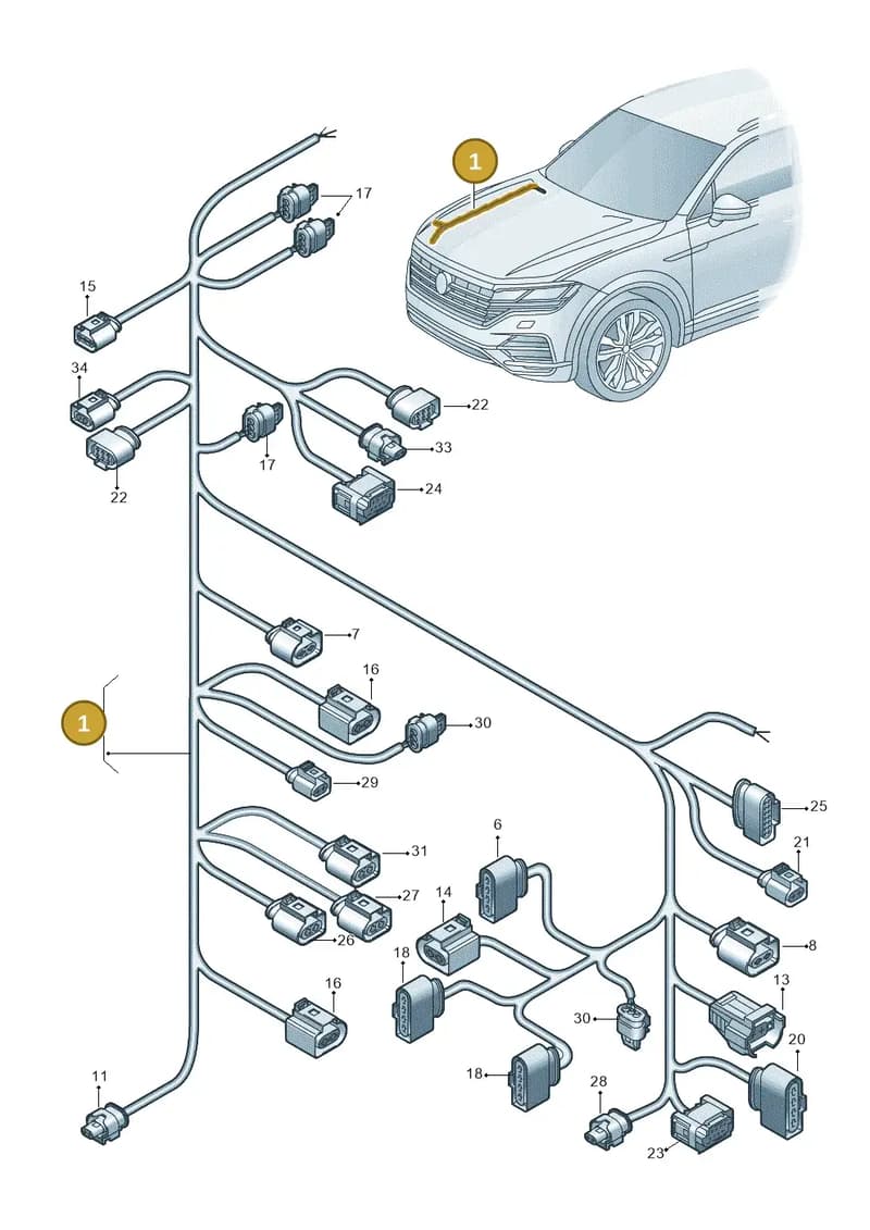 760971071H — Volkswagen Touareg (2017-2025) diagram 439971060, position 1