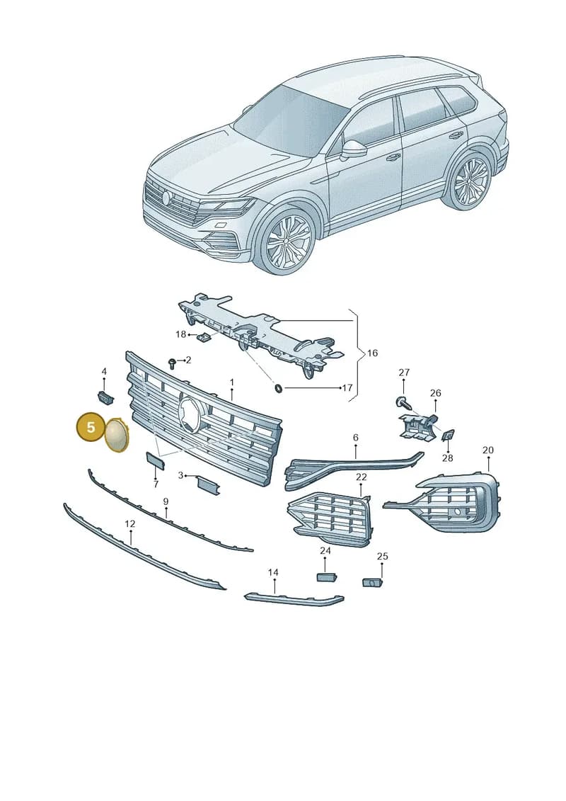 761853600ALDB — Volkswagen Touareg (2017-2025) diagram 439853000, position 5