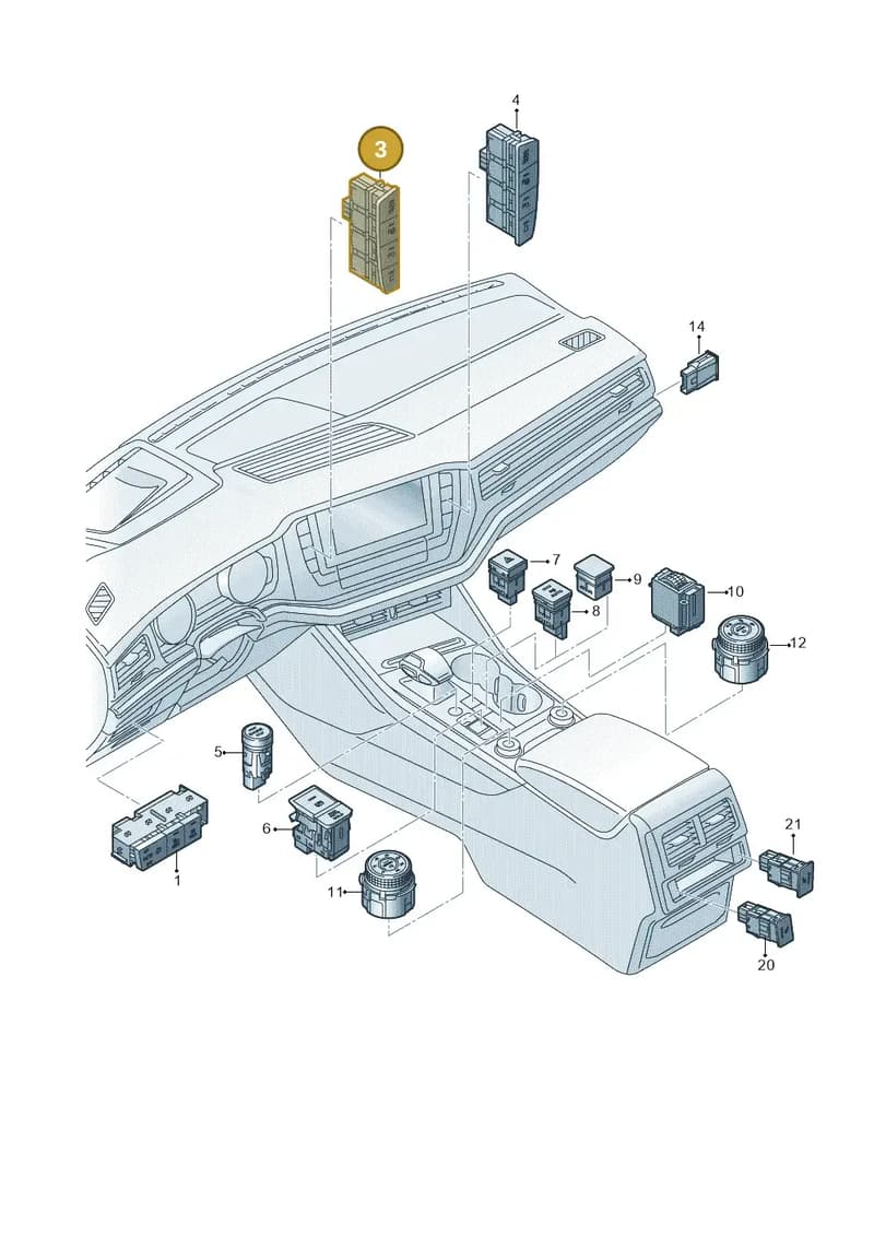 761927217ALWHS — Volkswagen Touareg (2017-2025) diagram 439941050, position 3