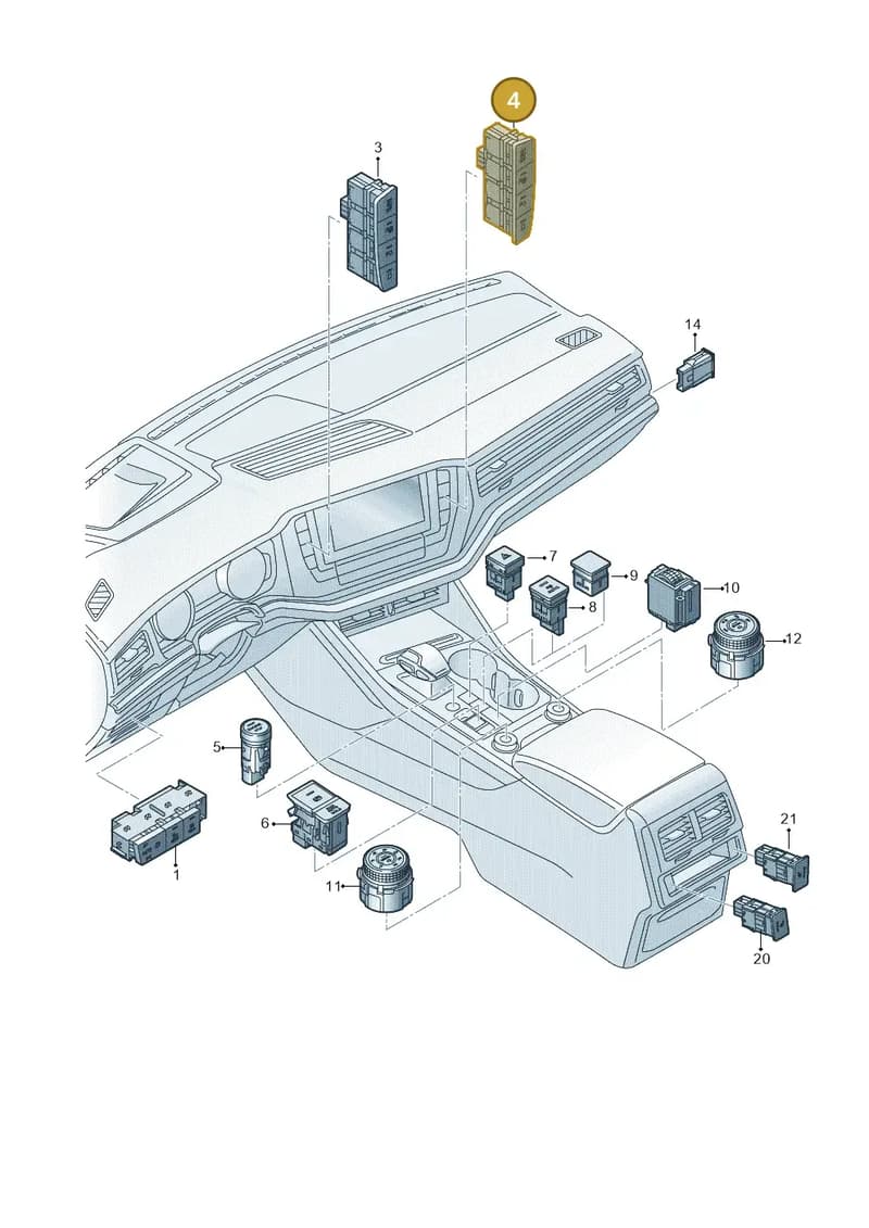761927218BWHS — Volkswagen Touareg (2017-2025) diagram 439941050, position 4