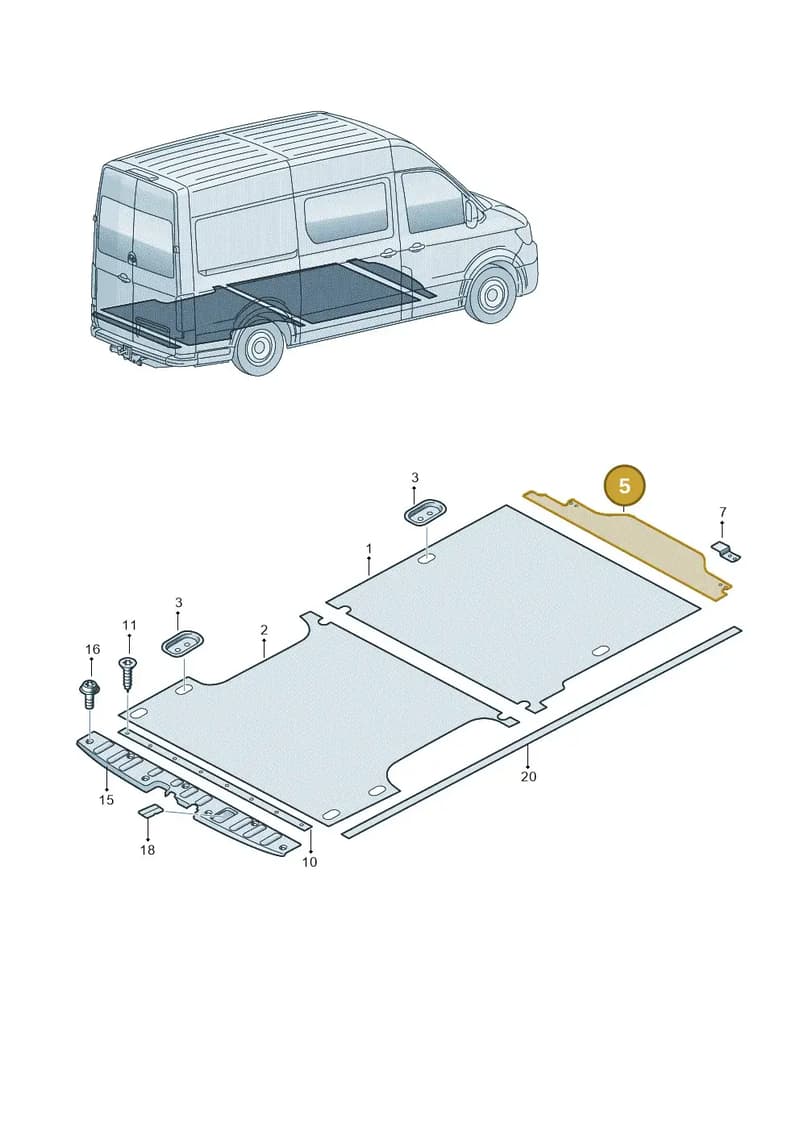 7C0863718KXT8 — Volkswagen Crafter (2016-2025) diagram 599863100, position 5