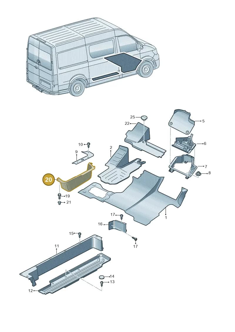 7C0863736GNA2 — Volkswagen Crafter (2016-2025) diagram 806863000, position 20