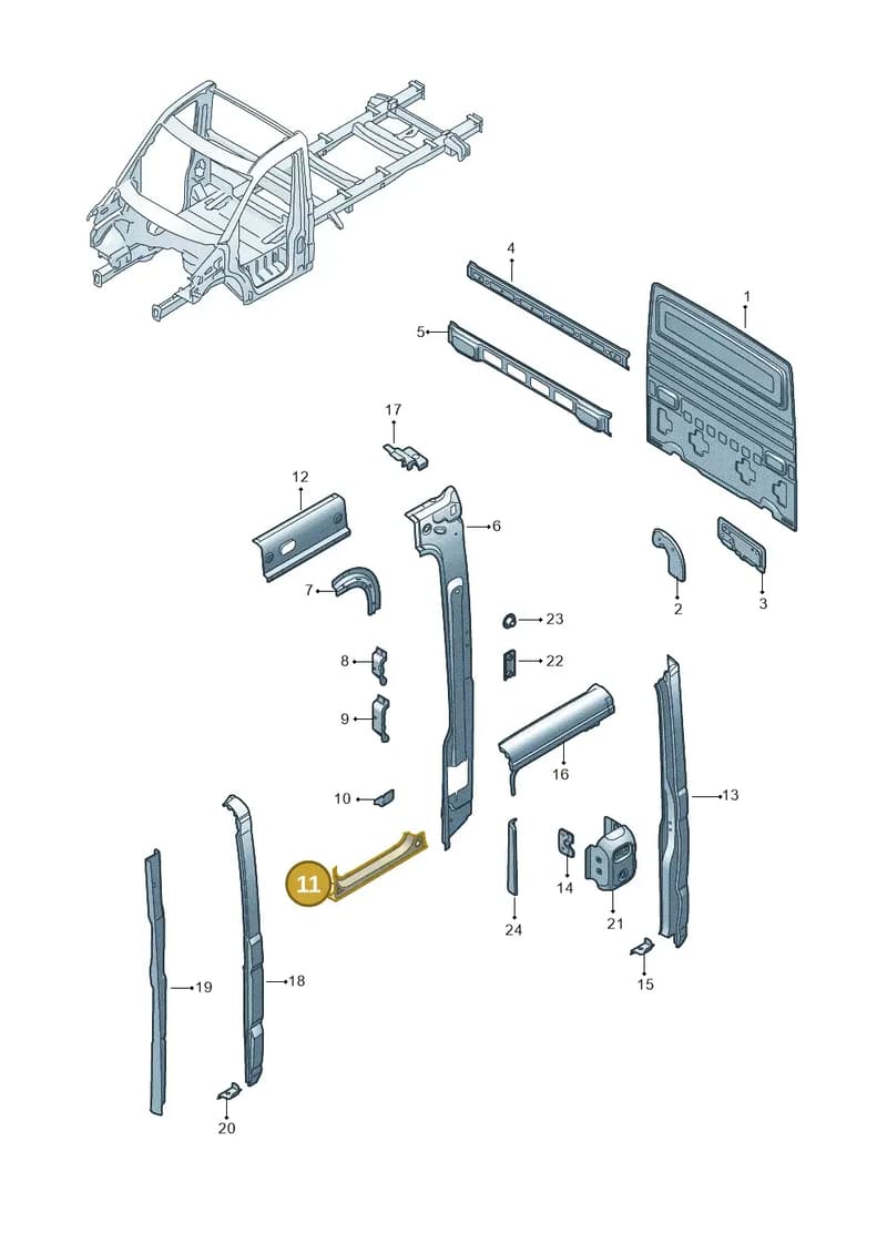 7CA810047 — Volkswagen Crafter (2016-2025) diagram 807809450, position 11