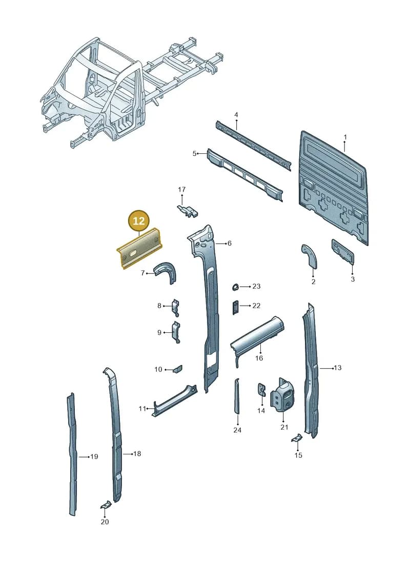 7CA810739 — Volkswagen Crafter (2016-2025) diagram 807809450, position 12
