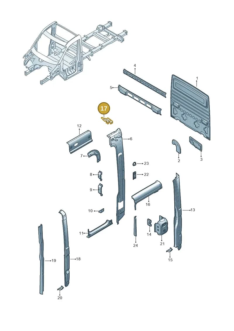 7CA810927A — Volkswagen Crafter (2016-2025) diagram 807809450, position 17