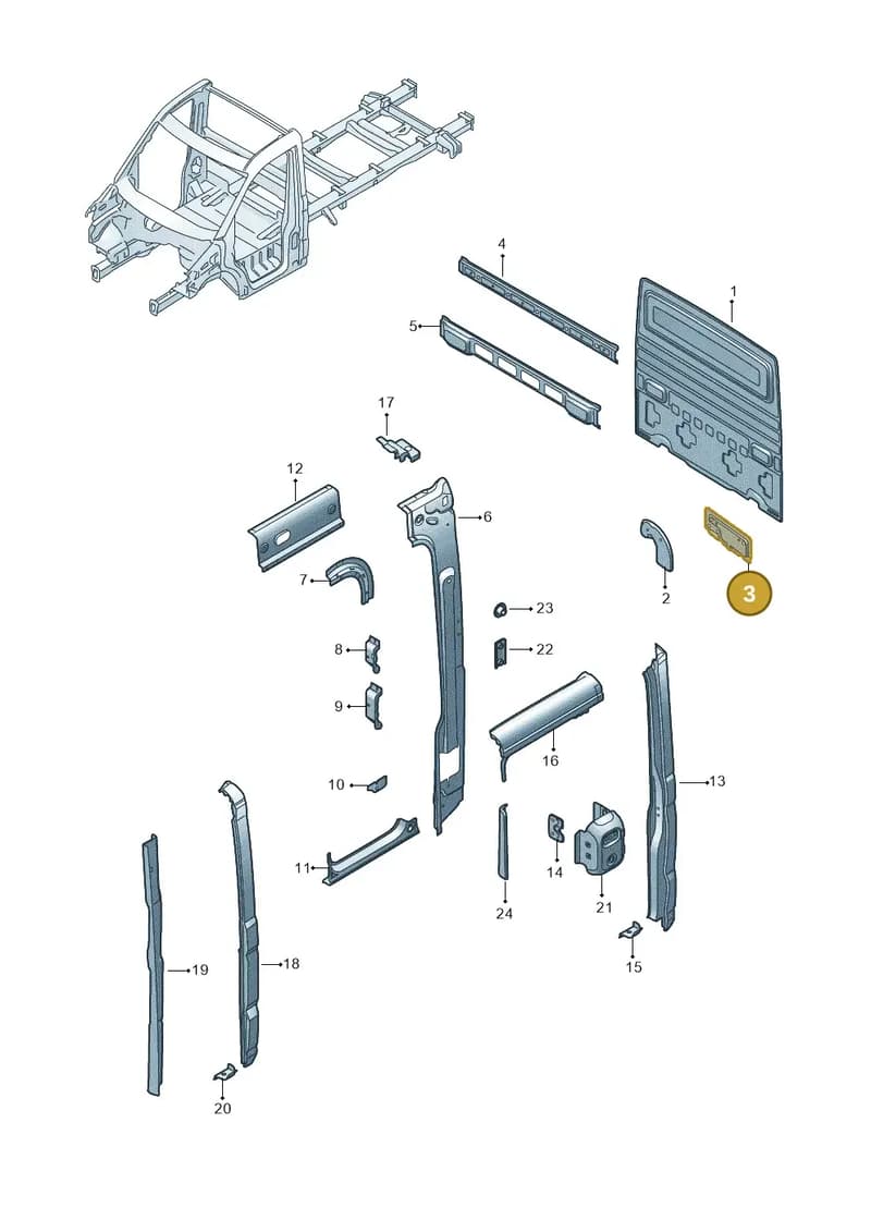 7CA813660A — Volkswagen Crafter (2016-2025) diagram 807809450, position 3