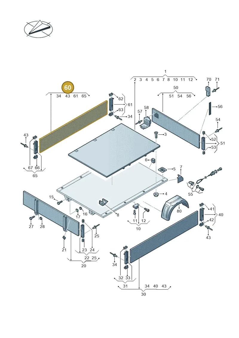 7CA829052 — Volkswagen Crafter (2016-2025) diagram 807829000, position 60