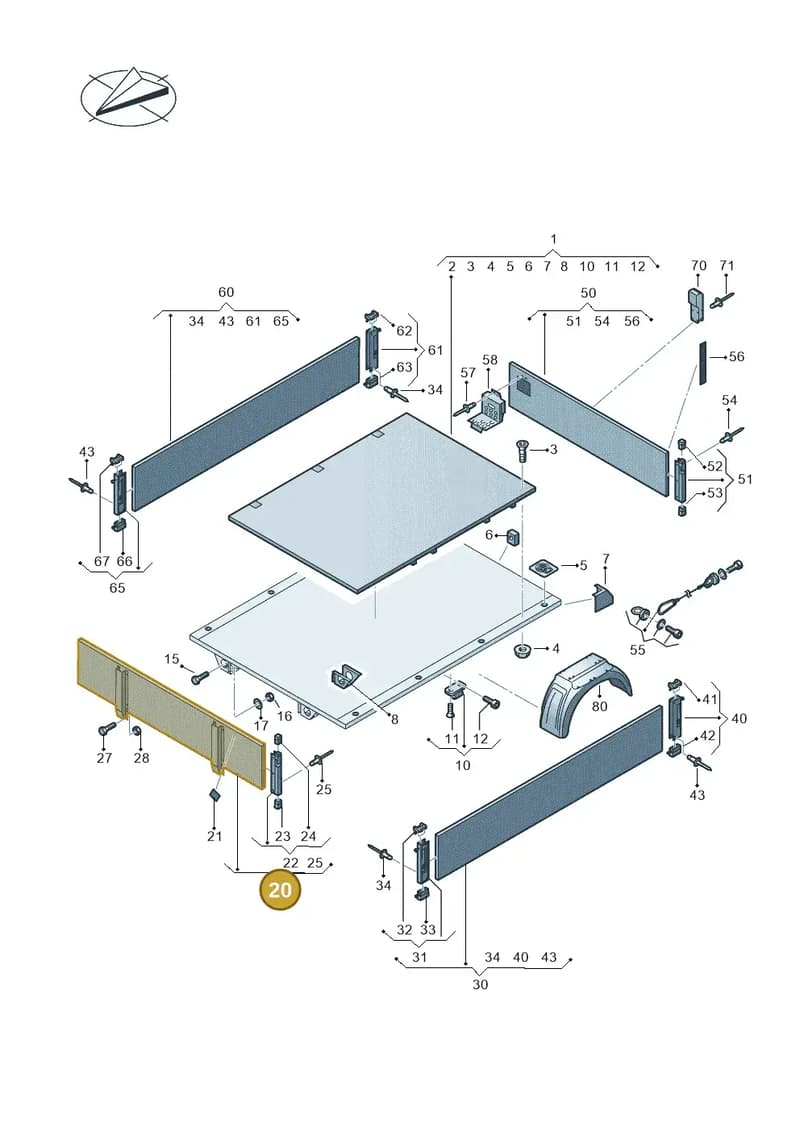 7CA829075 — Volkswagen Crafter (2016-2025) diagram 807829000, position 20