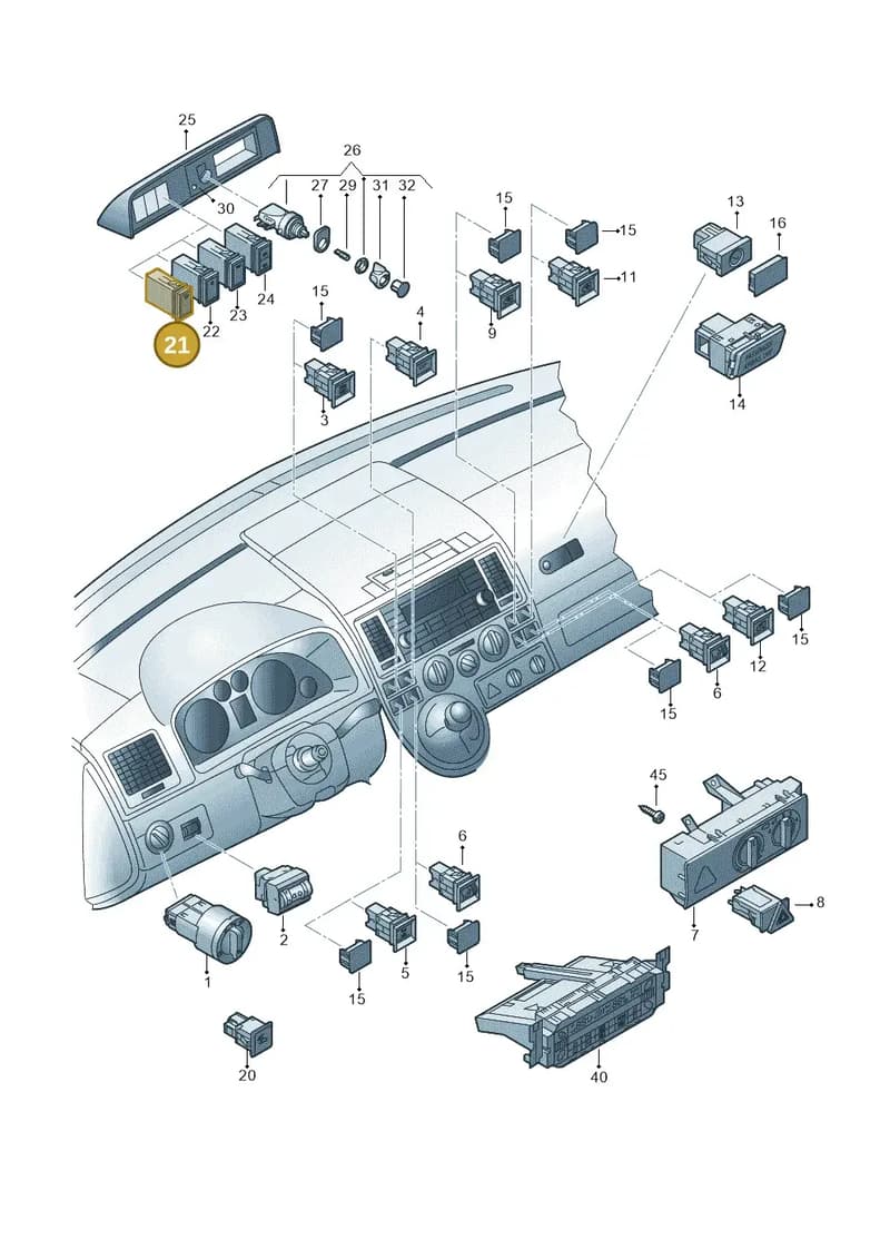 7D094143501C — Volkswagen Transp. dropside (2011-2015) diagram 611941520, position 21