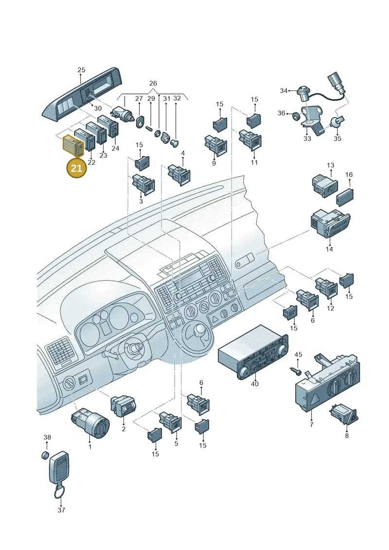 7D094143501C — Volkswagen Transp. caravelle (2011-2015) diagram 679941520, position 21