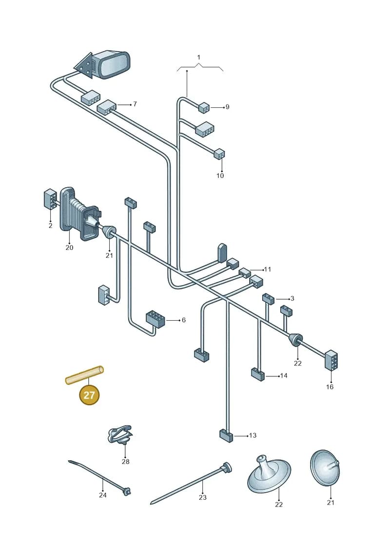 7D0971790 — Skoda Superb Ambition (2009-2015) diagram 671972370, position 27