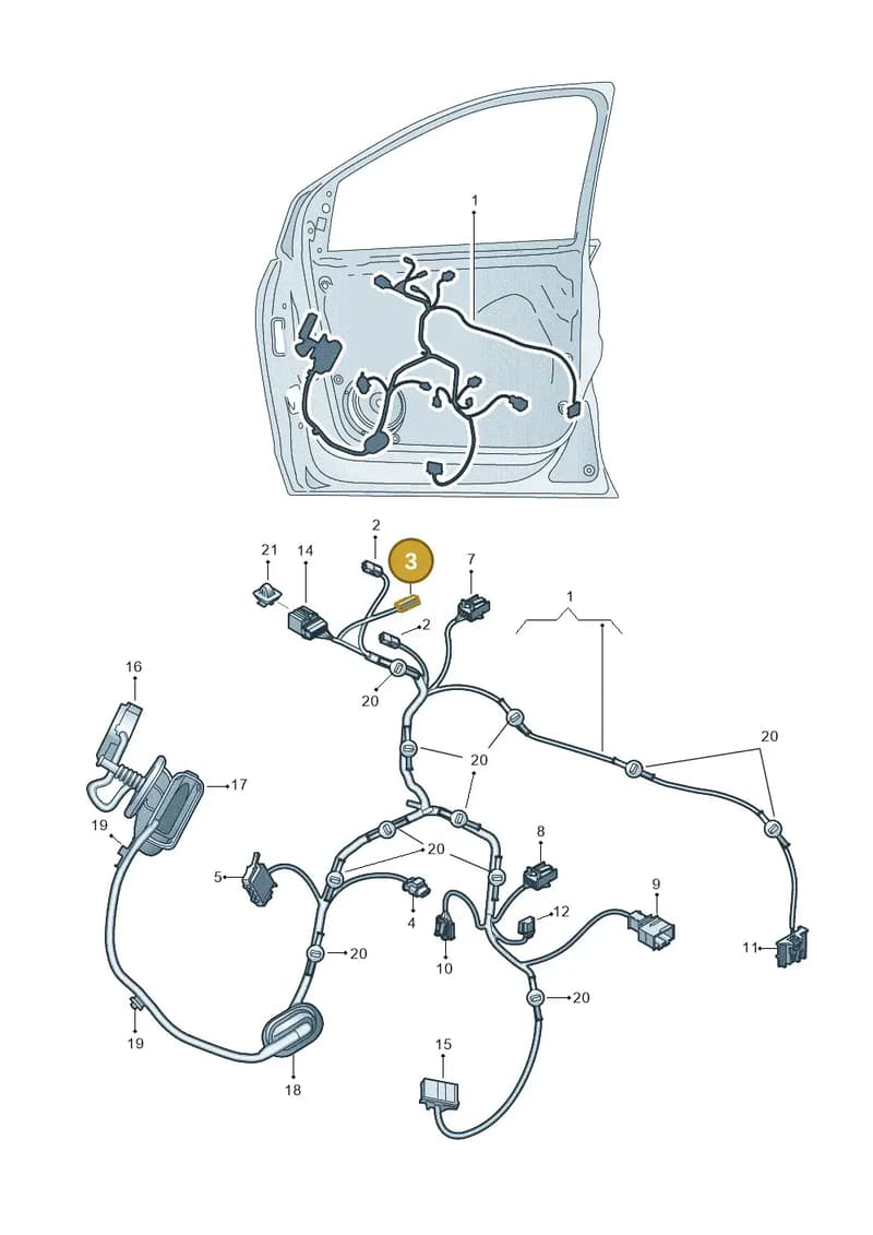 7D0971790 — Skoda Kamiq (2019-2020) diagram 837972340, position 3
