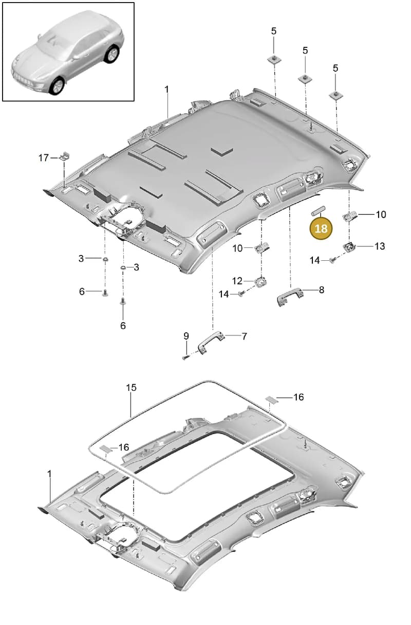 7D0971790 — Porsche Macan (2013-2018) diagram p44807030, position 18