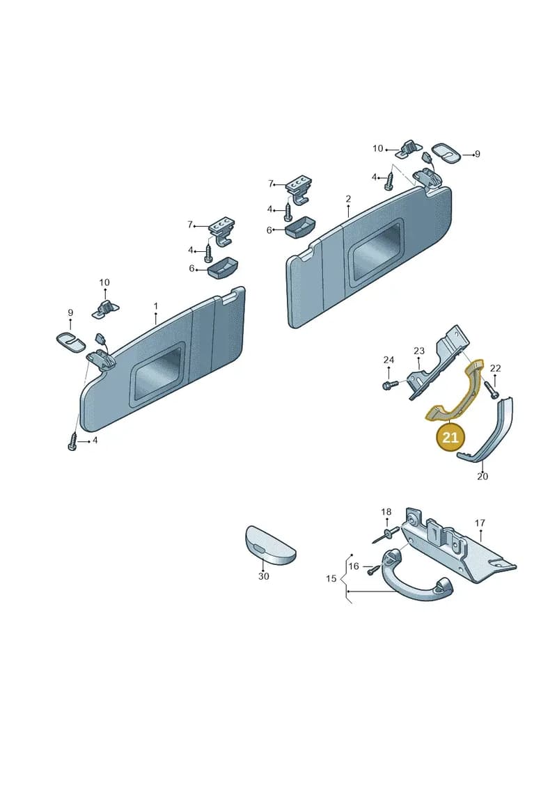 7E08586388YS — Volkswagen Single-cab transp. (2019-2024) diagram 862857500, position 21