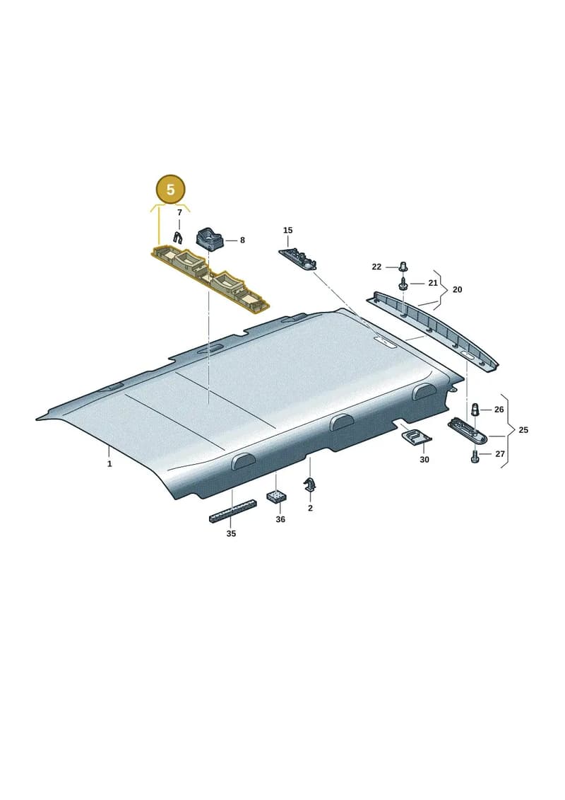 7E0858848A8YS — Volkswagen Transport. multivan (2019-2024) diagram 7em867060, position 5