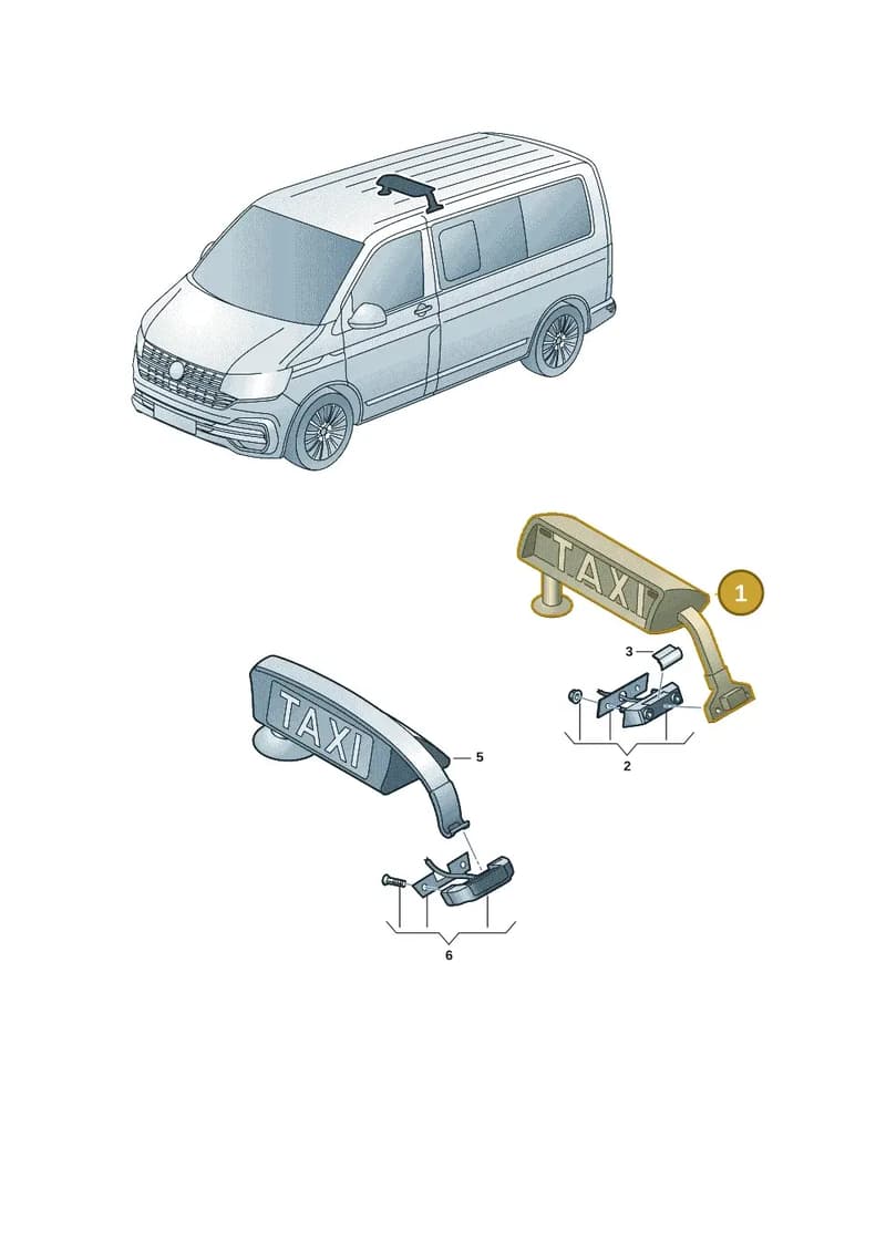 7E0862303 — Volkswagen Transporter Multivan (2019-2024) diagram 7em941080, position 1