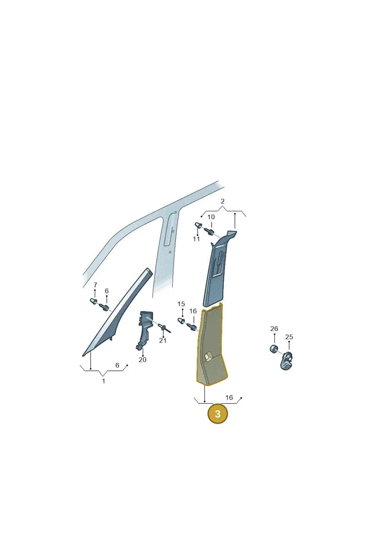7E0867291JNA2 — Volkswagen Transporter Single Cab (2019-2024) diagram 7fp867065, position 3