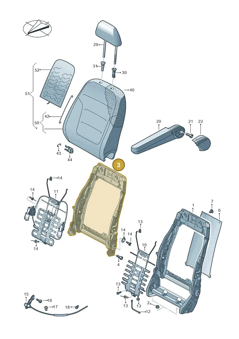 7E0881045S — Volkswagen Caravelle (2019-2024) diagram 861881500, position 3