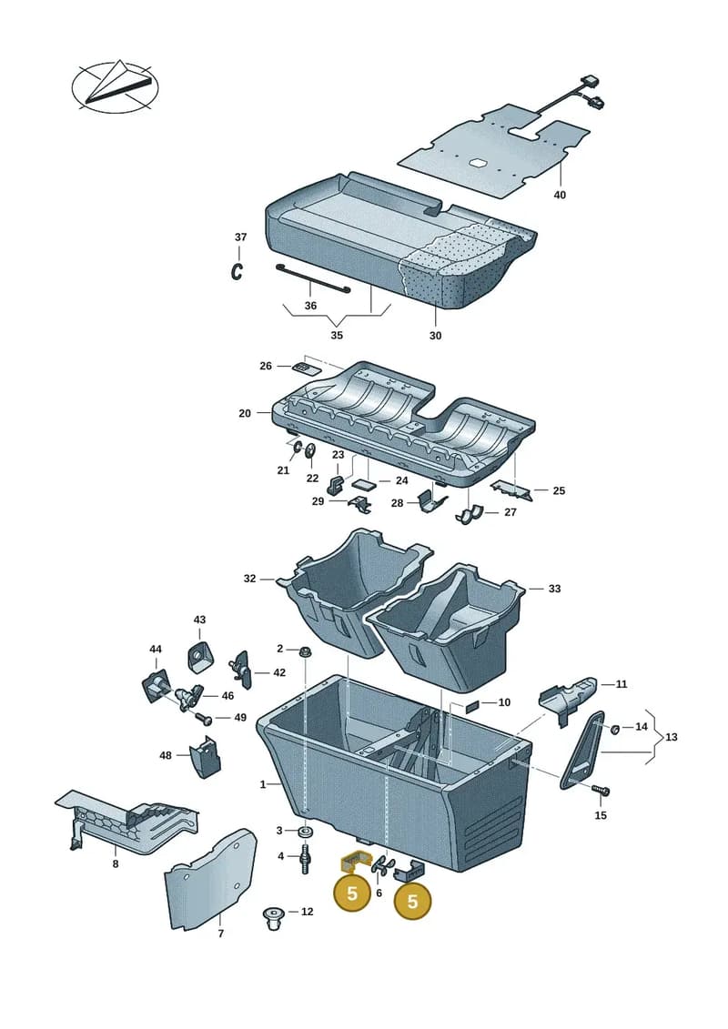 7E0881240 — Volkswagen Caravelle (2019-2024) diagram 7ep881010, position 5