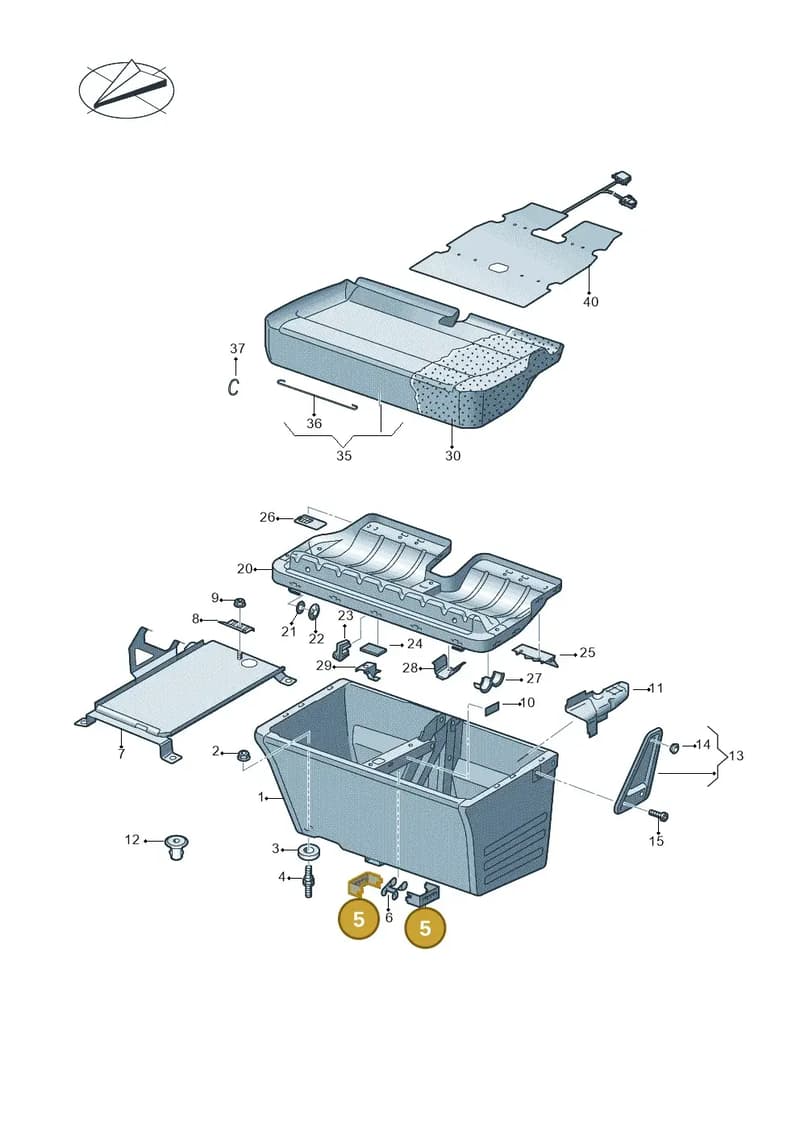 7E0881240 — Volkswagen Caravelle (2019-2024) diagram 861881100, position 5