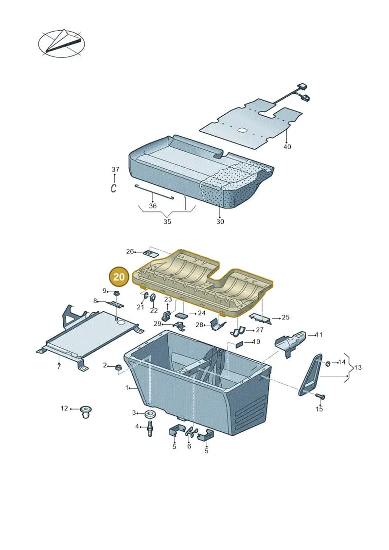 7E0881303E — Volkswagen Caravelle (2019-2024) diagram 861881100, position 20