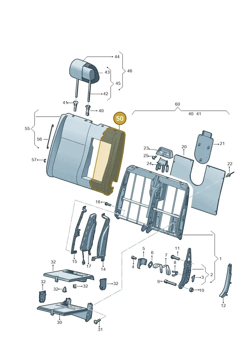 7E0881775M — Volkswagen Transp. caravelle (2011-2015) diagram 679881200, position 50