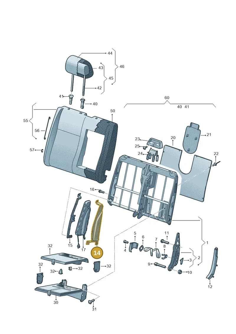 7E0882598 — Volkswagen Transp. caravelle (2011-2015) diagram 679881200, position 14