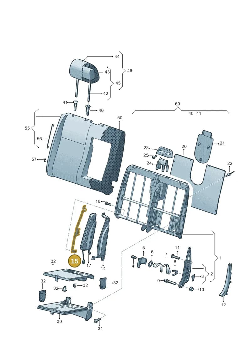 7E0882711 — Volkswagen Transp. caravelle (2011-2015) diagram 679881200, position 15