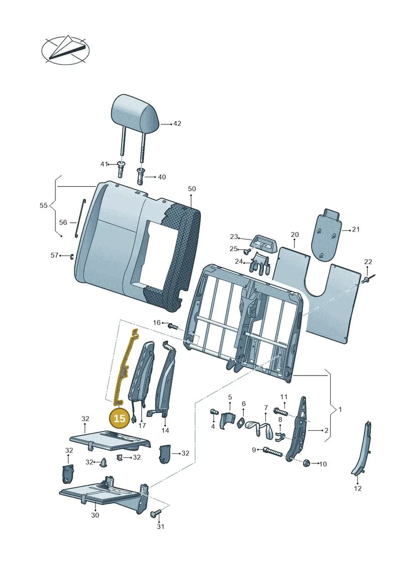 7E0882711 — Volkswagen Caravelle (2019-2024) diagram 861881200, position 15