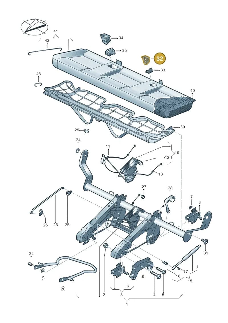 7E08833379B9 — Volkswagen Caravelle (2019-2024) diagram 861885000, position 32