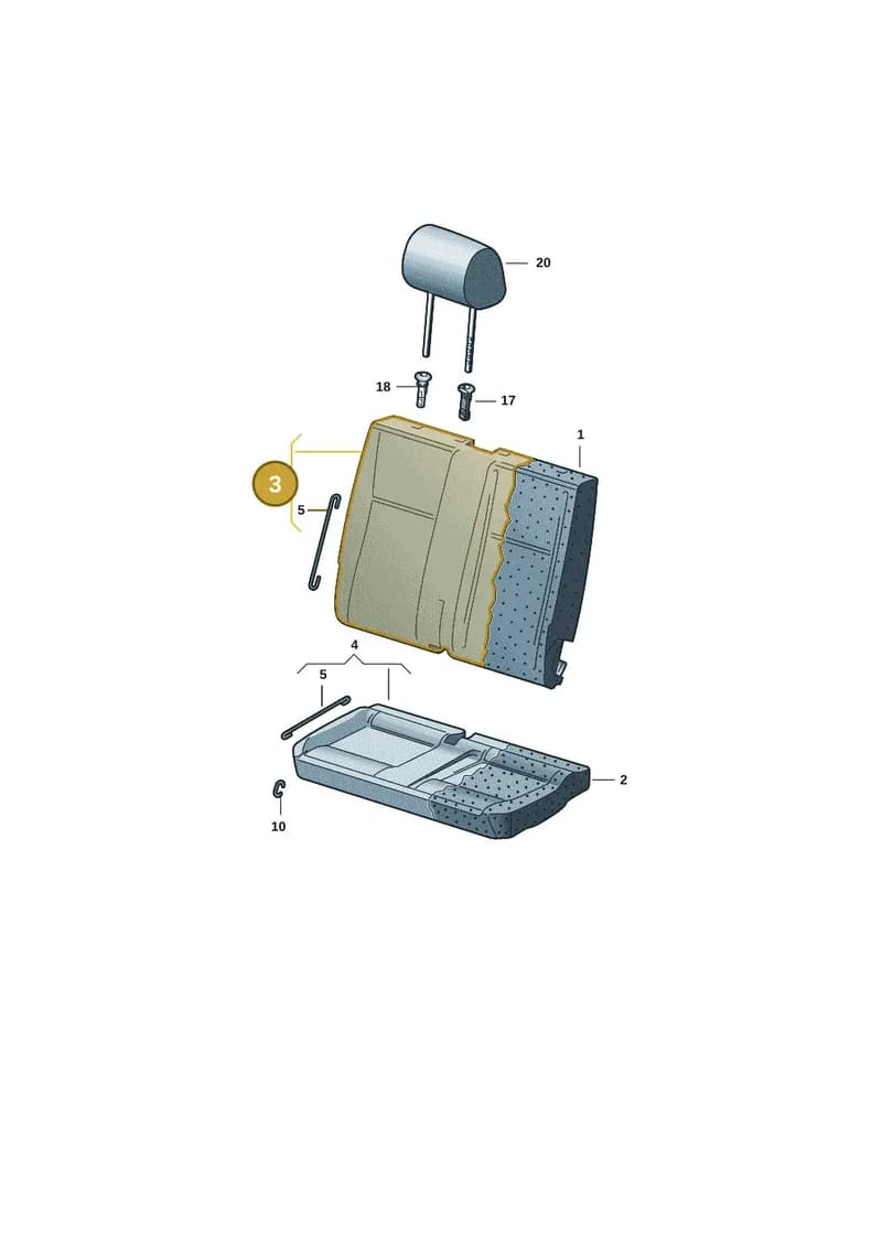 7E0883806ATUEV — Volkswagen Caravelle (2019-2024) diagram 7ep883550, position 3
