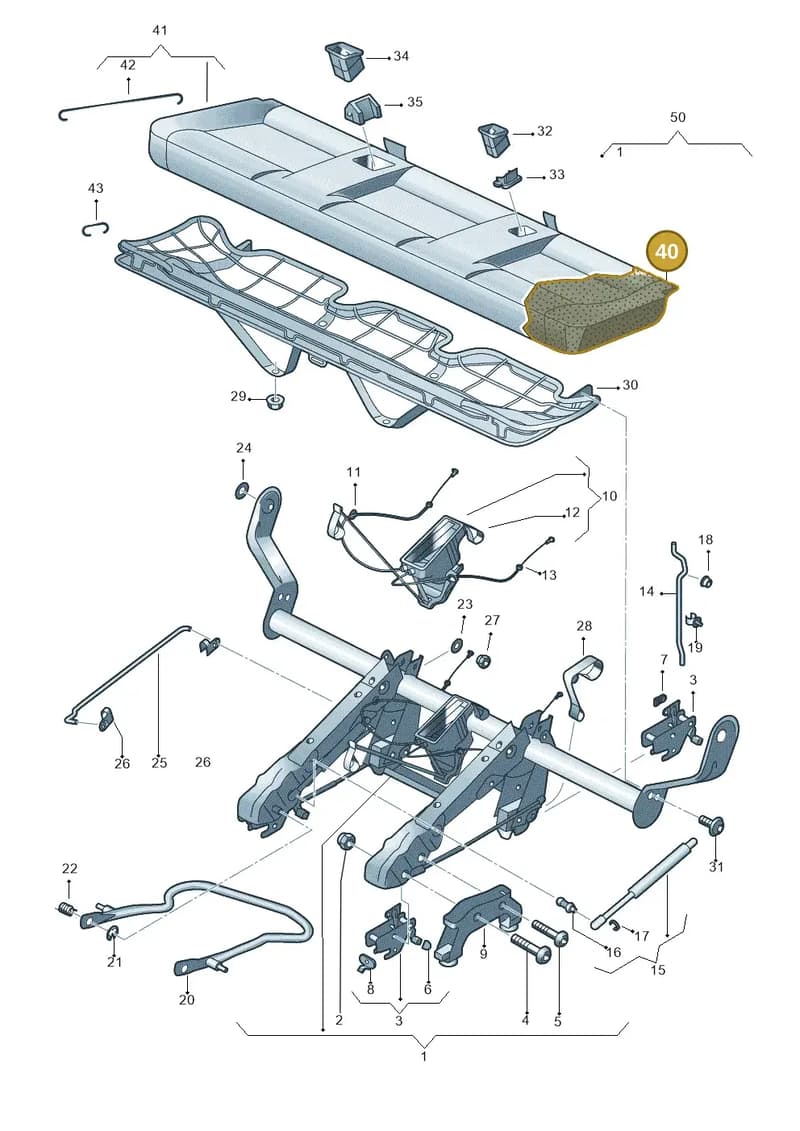 7E0885375B — Volkswagen Transp. caravelle (2011-2015) diagram 410885200, position 40