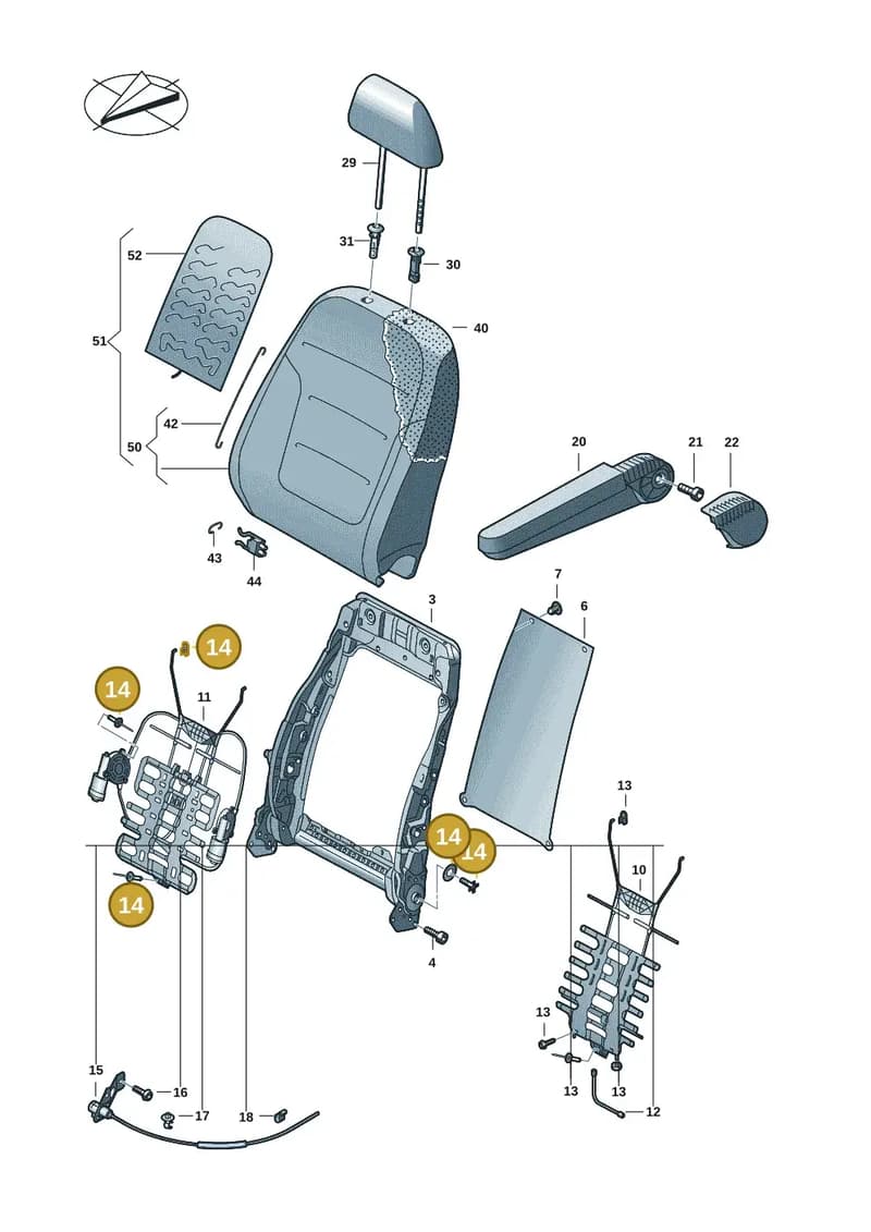 7E0898900 — Volkswagen Transporter Multivan (2019-2024) diagram 7em881050, position 14