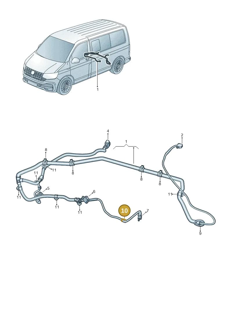 7E0927905A — Volkswagen Transporter Multivan (2019-2024) diagram 7em972078, position 10