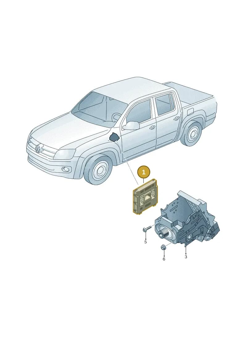7E0937190DZKE — Volkswagen Amarok twin cab (2016-2022) diagram 894937500, position 1