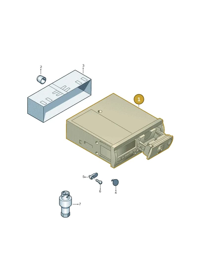 7E0957041K — Volkswagen Caravelle (2015-2019) diagram 861957000, position 1