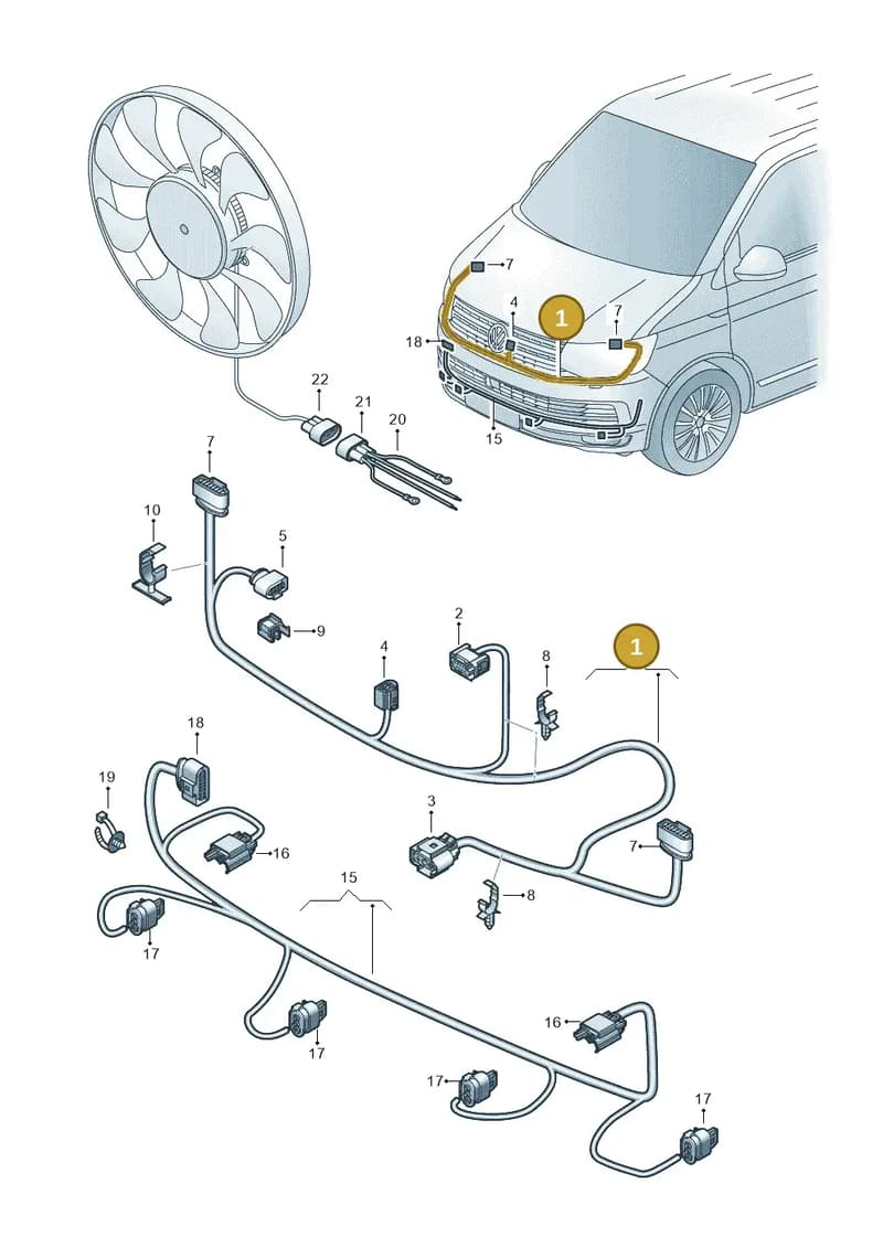 7E0971114CS — Volkswagen Caravelle (2015-2019) diagram 861971000, position 1