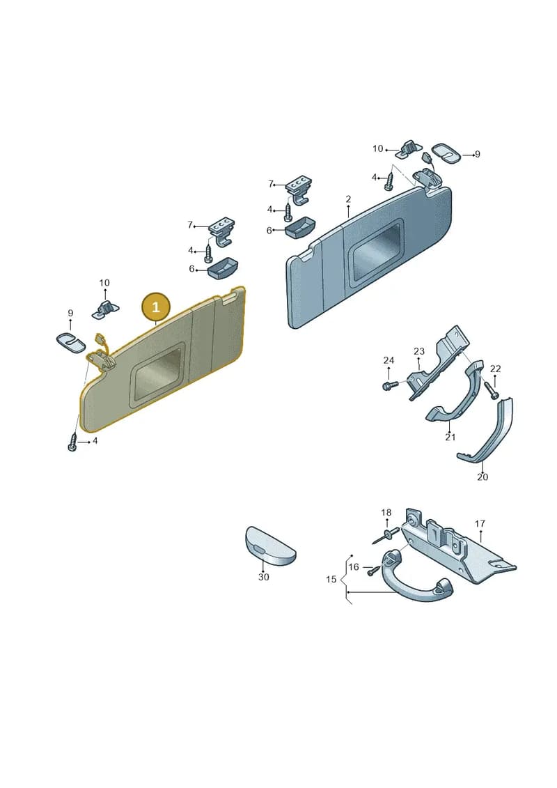 7E5857551B2G5 — Volkswagen Single-cab transp. (2015-2019) diagram 862857500, position 1