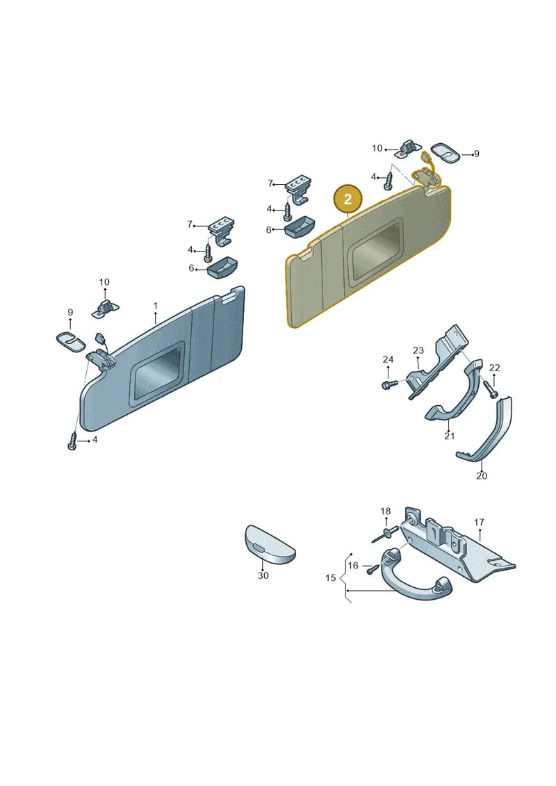 7E5857552K2G5 — Volkswagen California Camper (2015-2019) diagram 862857500, position 2