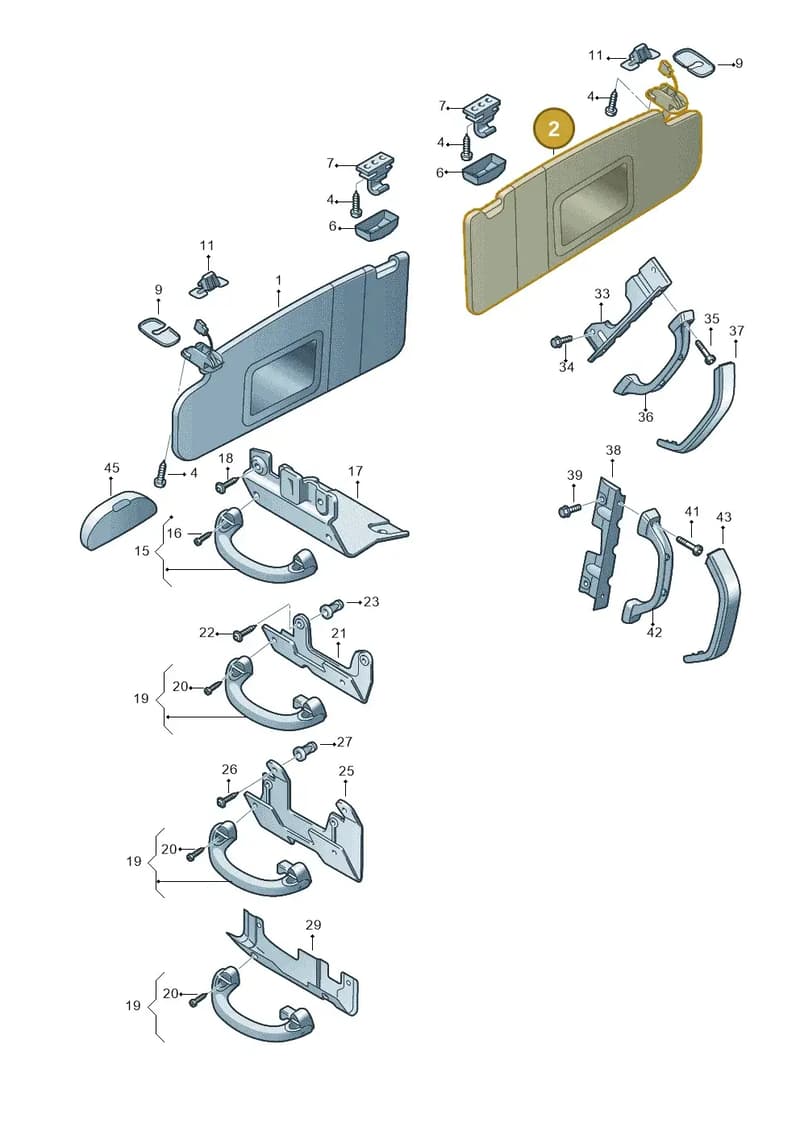 7E5857552K2G5 — Volkswagen Caravelle (2015-2019) diagram 861857500, position 2
