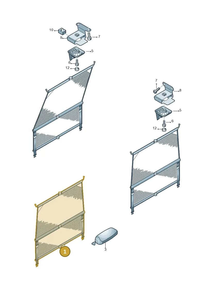 7E5861691A7WP — Volkswagen Transporter Multivan (2019-2024) diagram 410861000, position 1